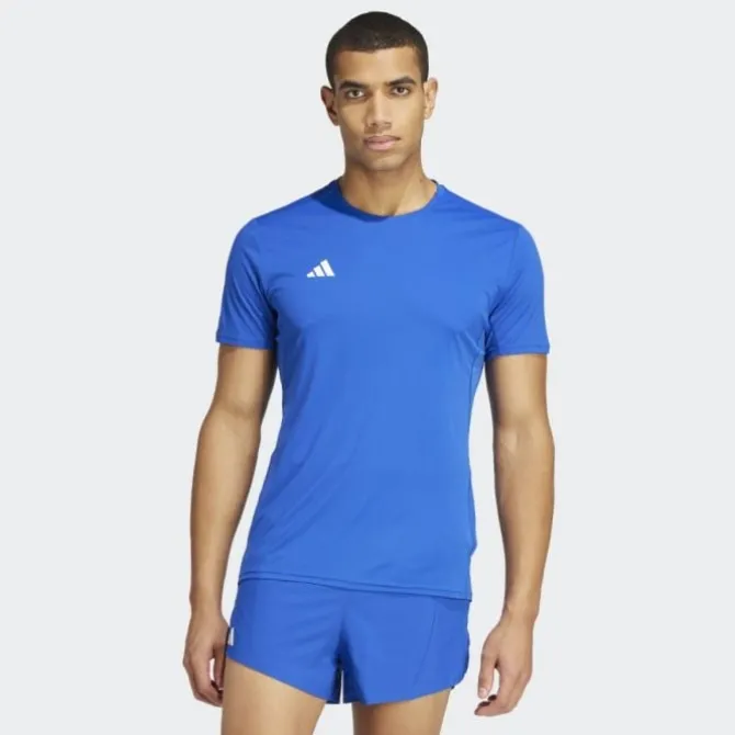 adidas Laufshirts>Adizero T-shirt Blau