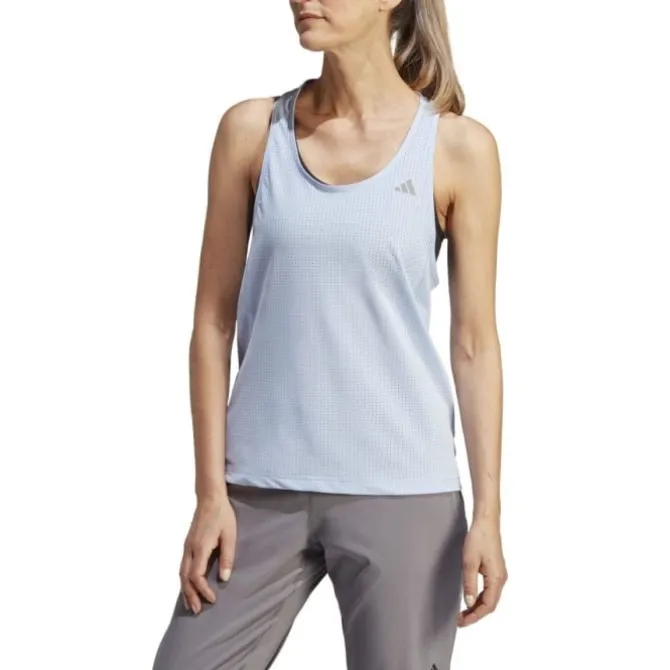 adidas Laufshirts>Fast Tank Top Blau