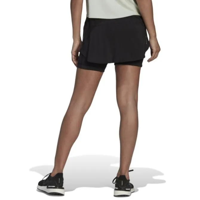 adidas Laufshorts>Run Icons 3-Stripes 2-in-1 Skirt Schwarz