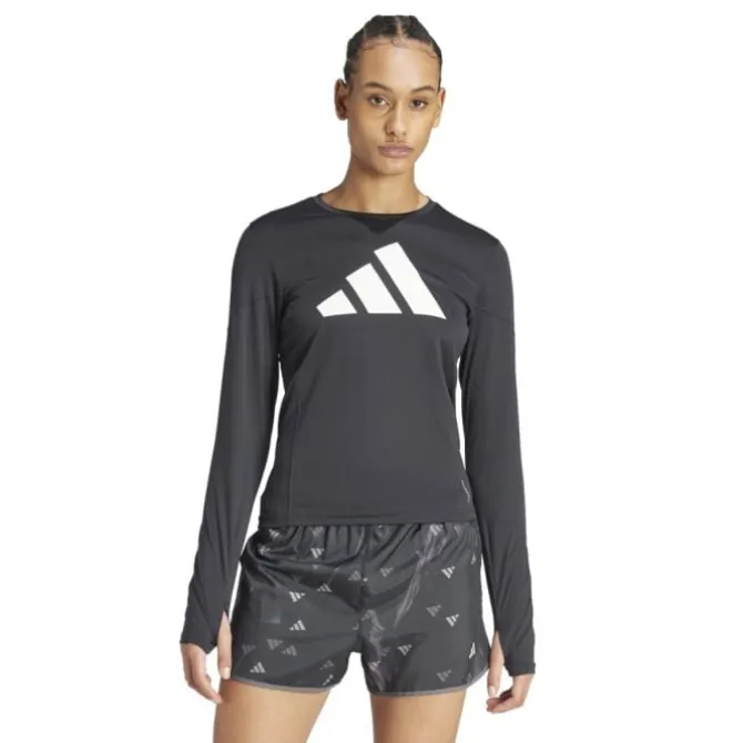 adidas Laufshirts>Run It Long-Sleeve Tee Schwarz