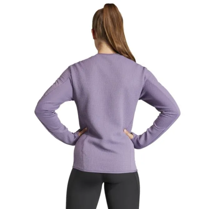 adidas Laufshirts>Ult Cte 1/2 Shirt Zip Violett