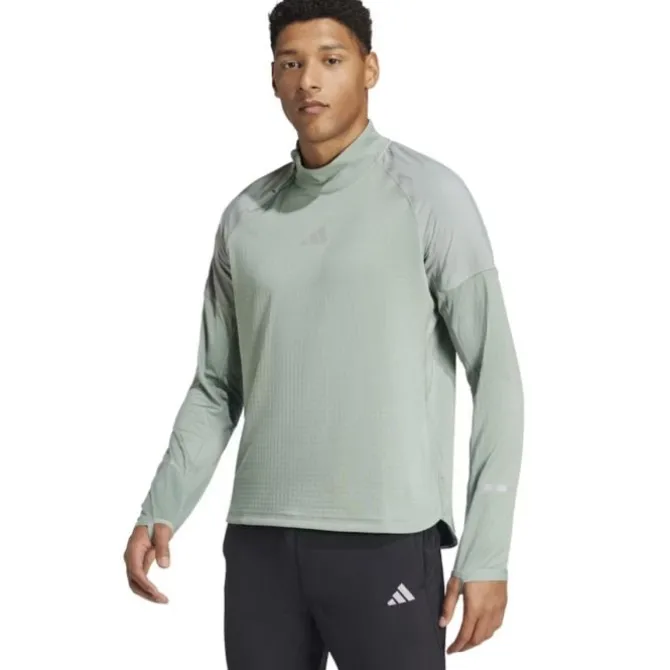 adidas Laufshirts>Ultimate Hivis 1/2 LS Grün