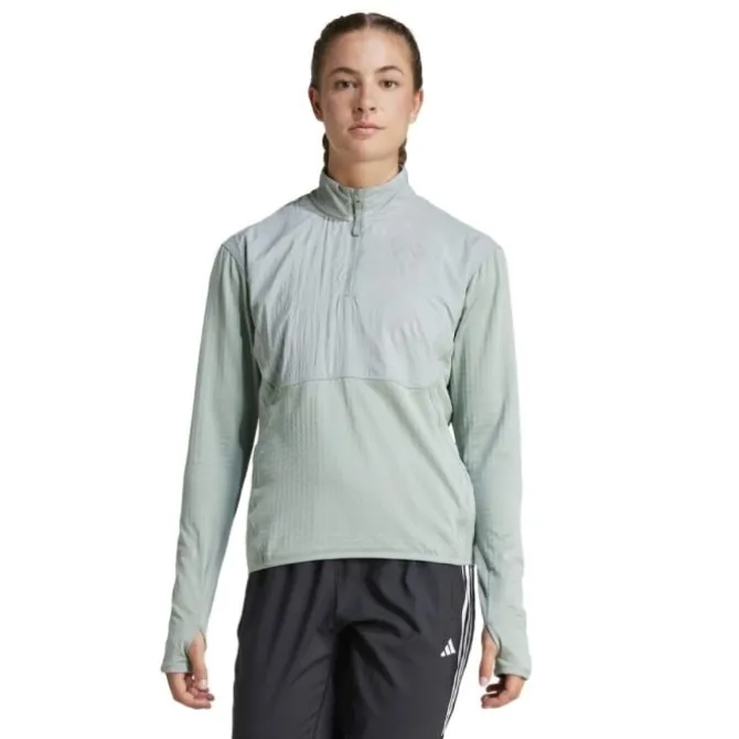 adidas Laufshirts>Ultimate Hivis 1/2 LS Grün