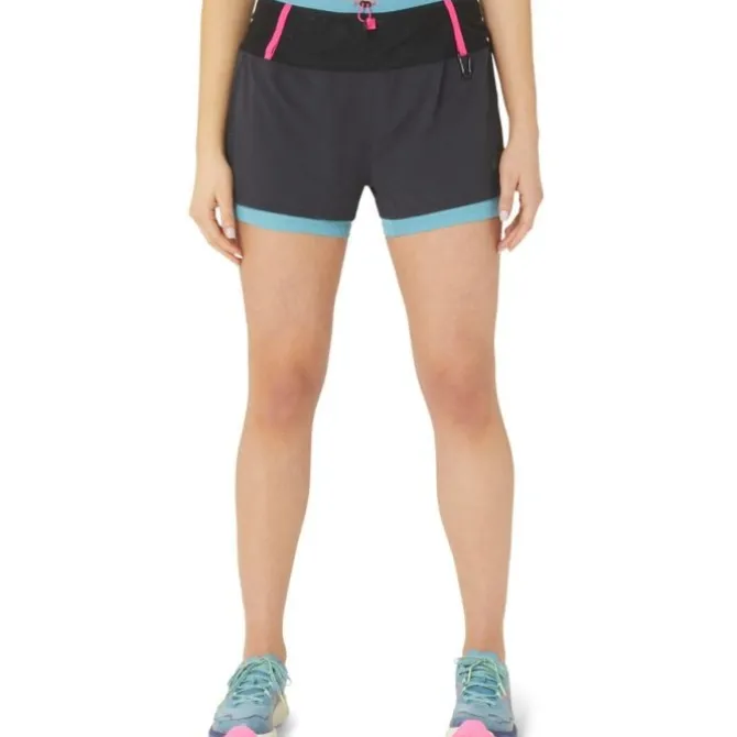 Asics Laufshorts>FujiTrail 2IN1 Short Schwarz