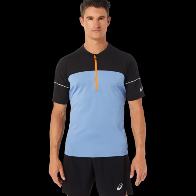 Asics Laufshirts>Fujitrail Top Blau