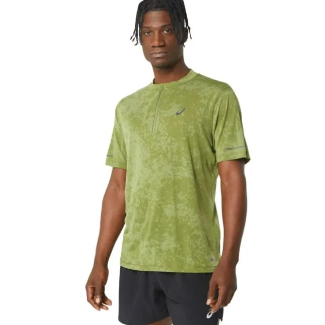 Asics Laufshirts>Metarun Pattern 1/2 Zip SS Top Grün