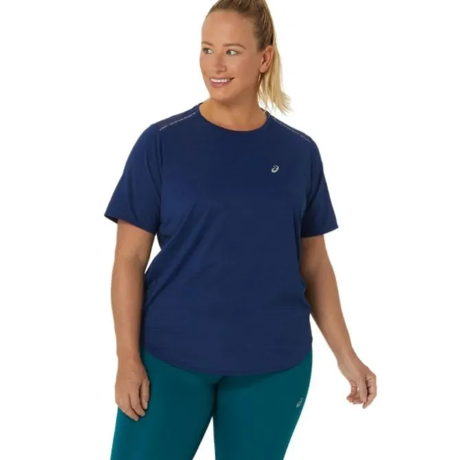 Asics Laufshirts>Road SS Top Blau