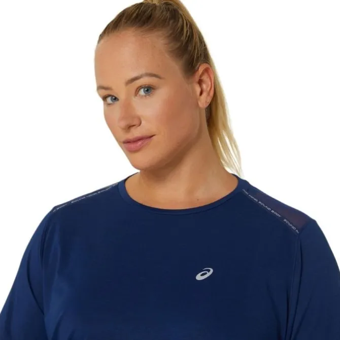 Asics Laufshirts>Road SS Top Blau