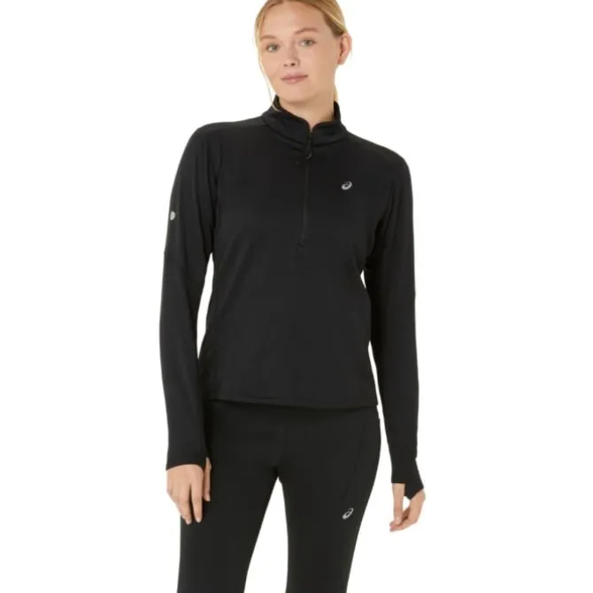 Asics Laufshirts>Road Winter 1/2 Zip Midlayer Schwarz