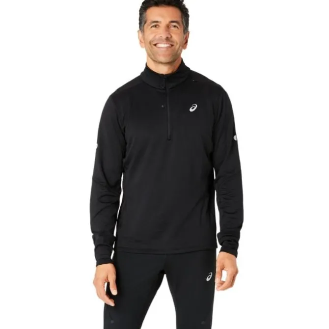 Asics Laufshirts>Road Winter 1/2 Zip Top Schwarz