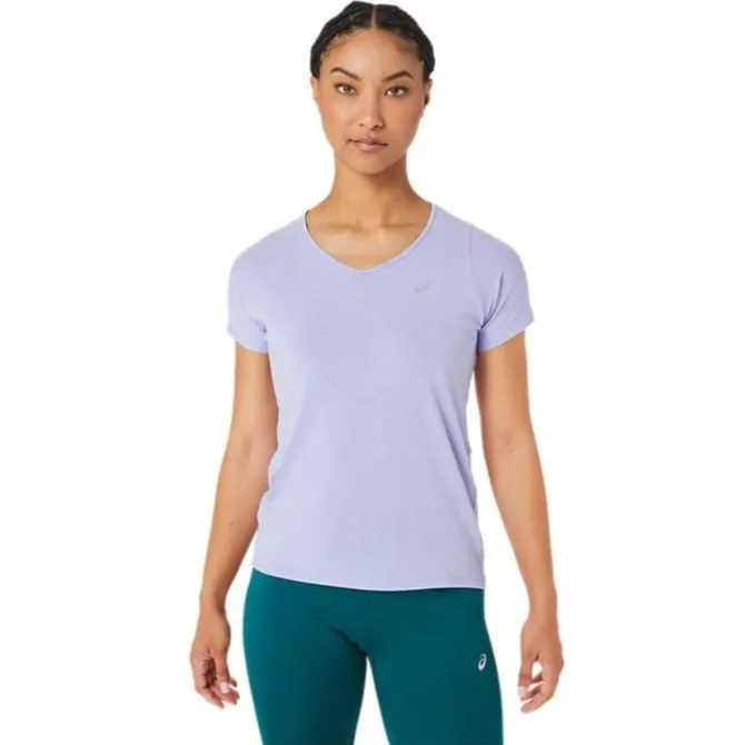 Asics Laufshirts>V-Neck SS Top Violett