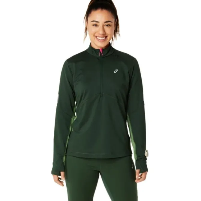 Asics Laufshirts>Winter Run 1/2 Zip Midlayer Grün