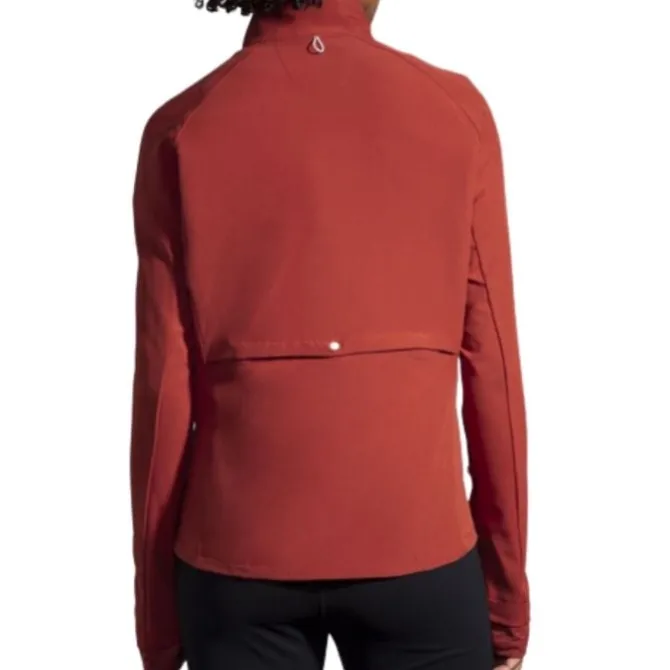 Brooks Laufjacken>Fusion Hybrid Jacket Rot