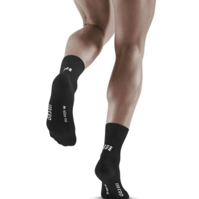 CEP Socken & Strümpfe | Laufsocken>Classic All Black Socks Mid Cut Schwarz