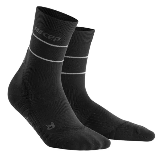 CEP Socken & Strümpfe | Laufsocken>Reflective Mid-Cut Socks Schwarz