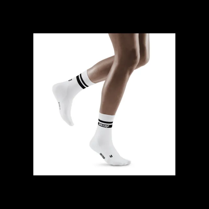 CEP Socken & Strümpfe | Laufsocken>80's Compression Mid Cut Sock Weiß