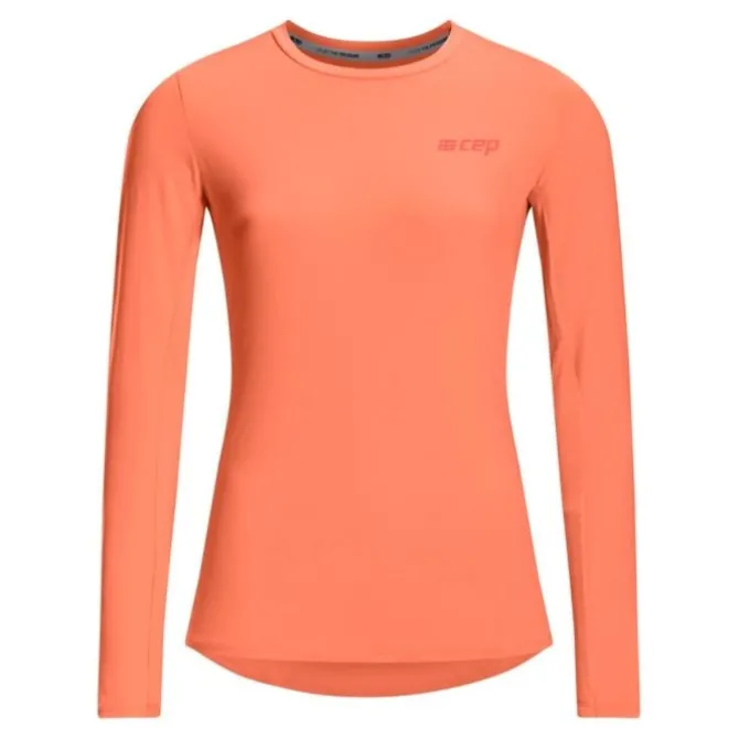 CEP Laufshirts>The Run Shirt Round Neck Long Sleeve Orange