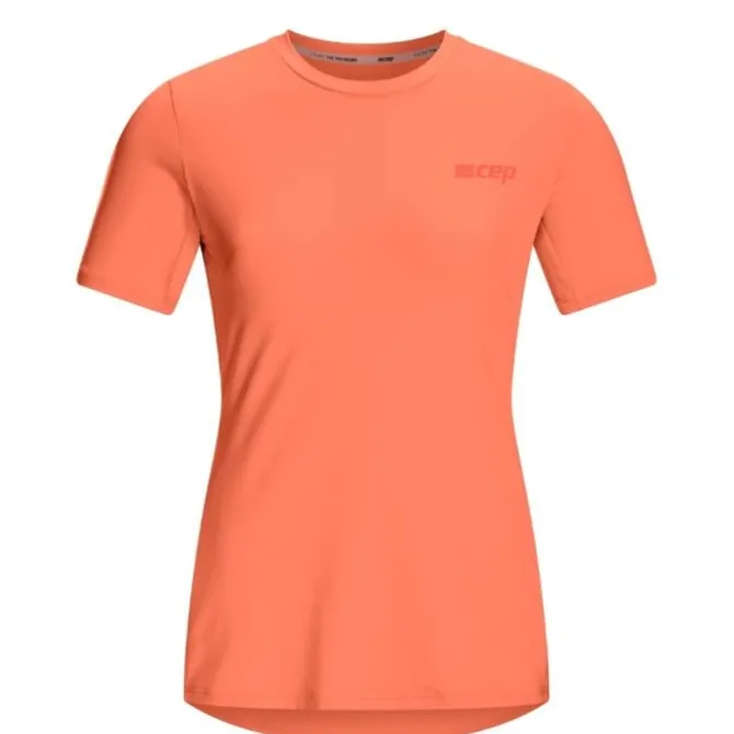 CEP Laufshirts>The Run Shirt Round Neck Short Sleeve Orange