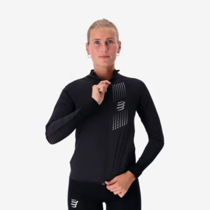 Compressport Laufjacken>Hurricane Windproof Jacket Schwarz