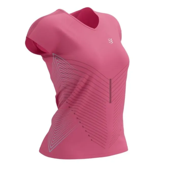 Compressport Laufshirts>Performance SS T-shirt Rot-violett