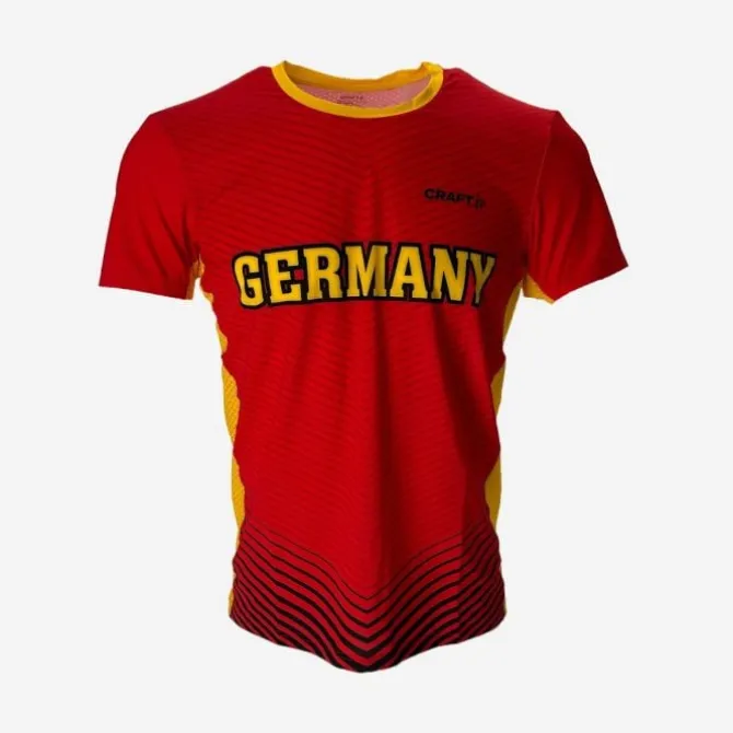 Craft Laufshirts>Deutschland Tee Rot