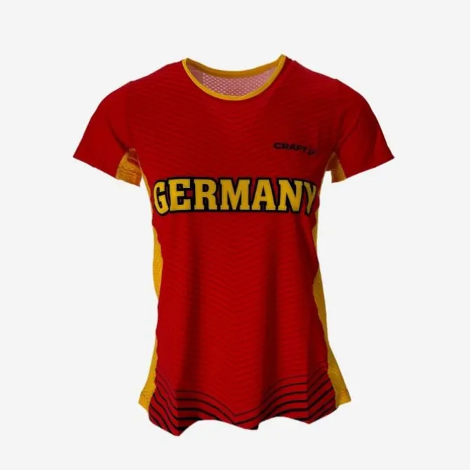 Craft Laufshirts>Deutschland Tee Rot