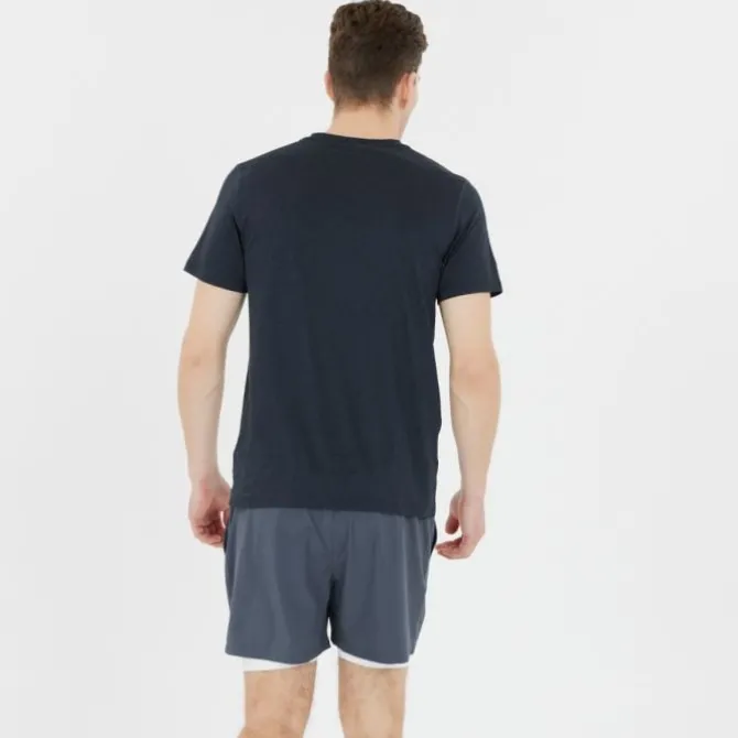 Endurance Laufshirts>Abdon Melange Short Sleeve Tee Schwarz