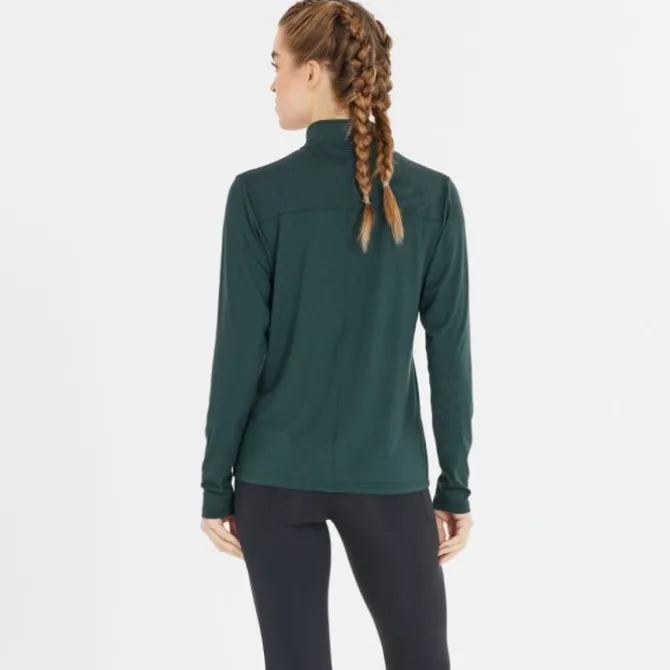 Endurance Laufshirts>Aileen Midlayer Grün