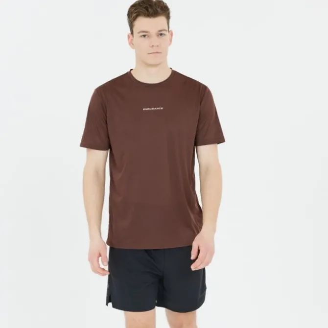 Endurance Laufshirts>Alan Short Sleeve Tee Braun