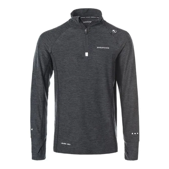 Endurance Langarmshirts>Melange Performance Midlayer Schwarz