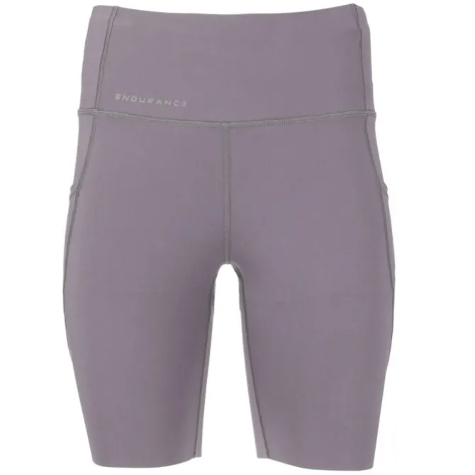 Endurance Laufshorts>Tathar Short Tights w/pocket Violett