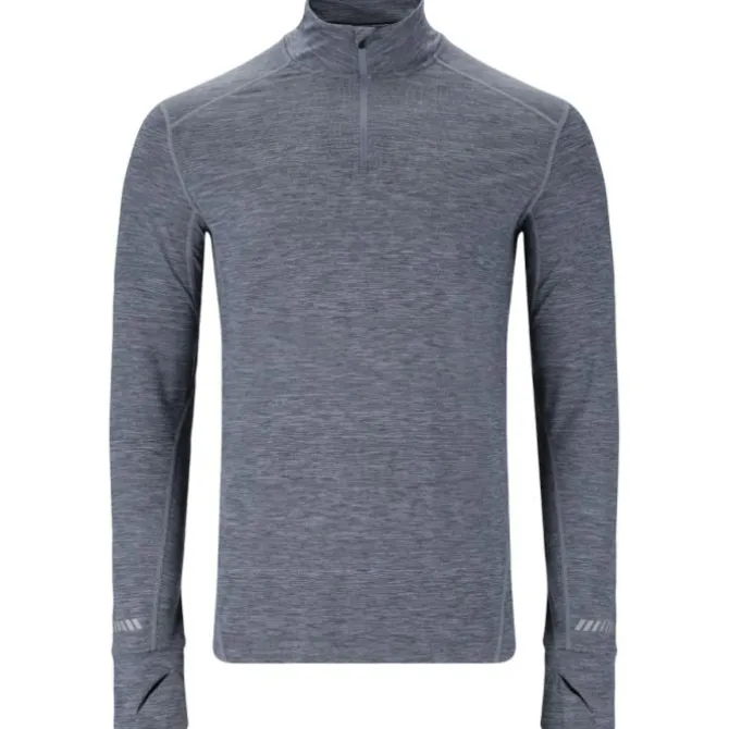 Endurance Laufshirts>Tune Melange Midlayer Blau