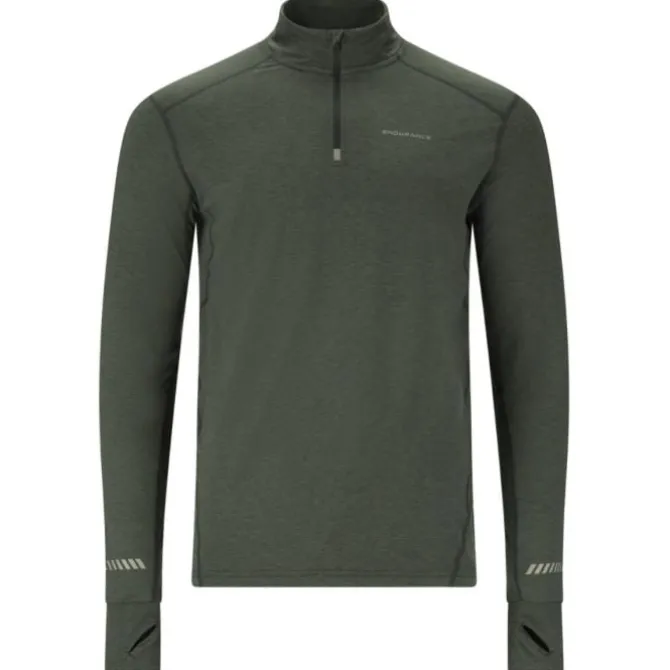 Endurance Laufshirts>Tune Melange Midlayer Grün