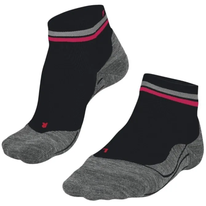 Falke Socken & Strümpfe | Laufsocken>RU4 Endurance Short Reflect Schwarz