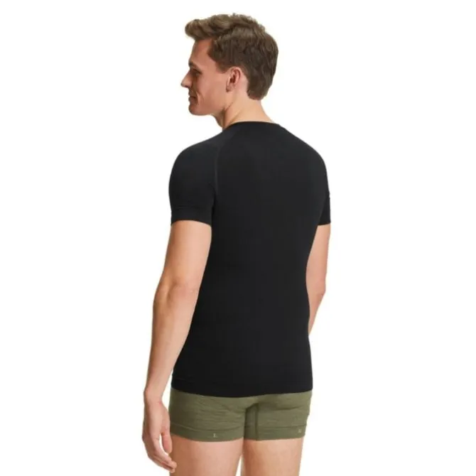 Falke Laufshirts>RU Short Sleeve Tee Warm Schwarz