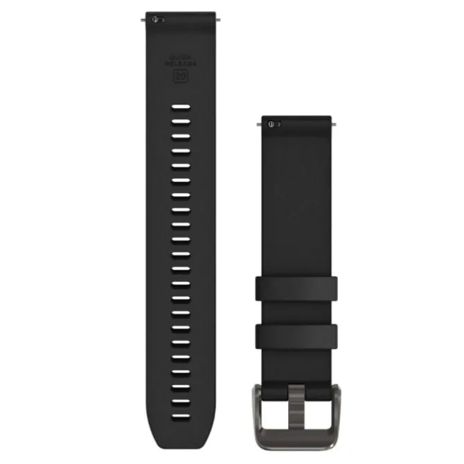 Garmin Uhrenarmbänder>Quick Release 20 mm Strap (Silicone) Schwarz