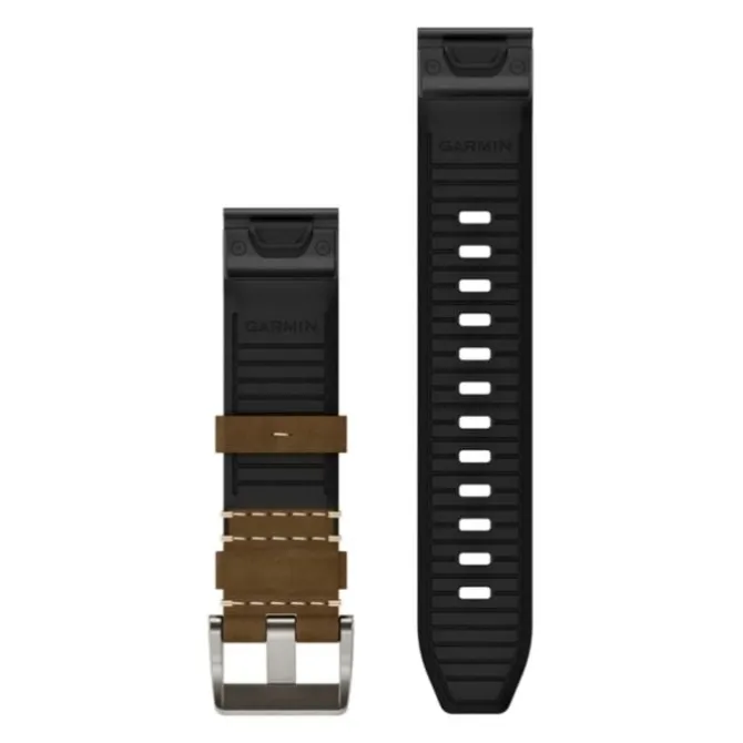 Garmin Uhrenarmbänder>QuickFit® 22 Strap (Leather/Hybrid) Braun