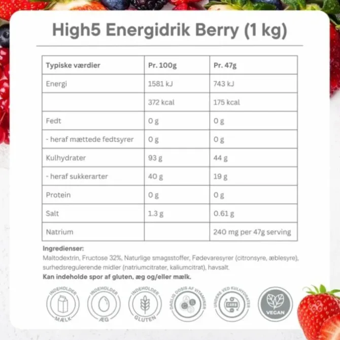 High5 Sportnahrung>Energy Drink Powder Berry 330g