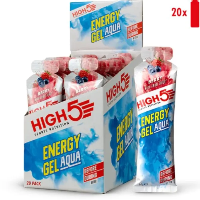 High5 Sportnahrung>Energy Gel Aqua Berry - Box 20x66g Weiß