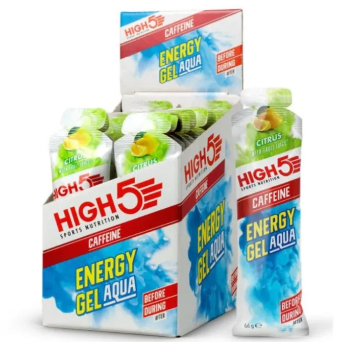 High5 Sportnahrung>Energy Gel Aqua Caffeine Citrus - Box 20x66g Weiß