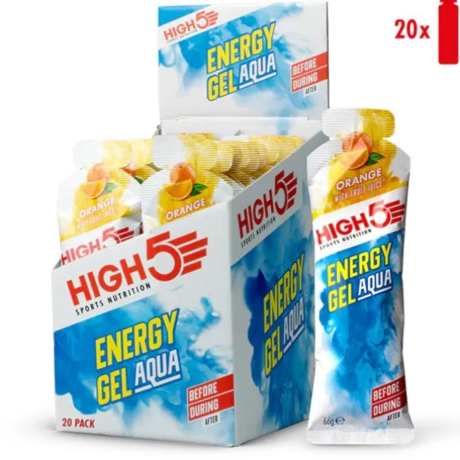 High5 Sportnahrung>Energy Gel Aqua Orange - Box 20x66g Weiß