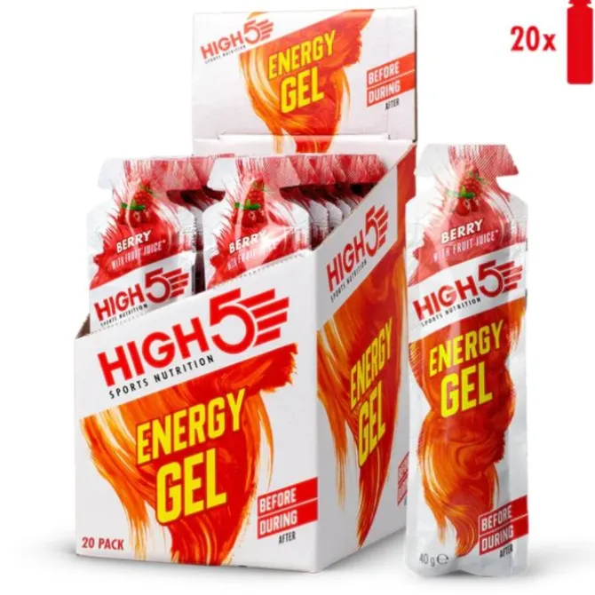 High5 Sportnahrung>Energy Gel Berry - Box 20x40g Weiß