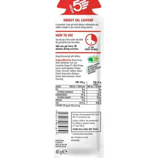 High5 Sportnahrung>Energy Gel Caffeine Orange 40g