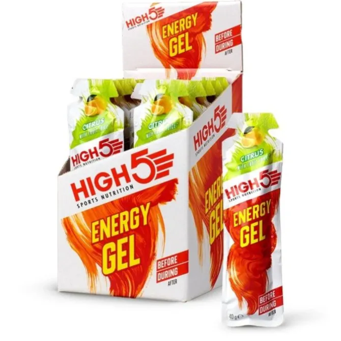 High5 Sportnahrung>Energy Gel Citrus - Box 20x40g Weiß