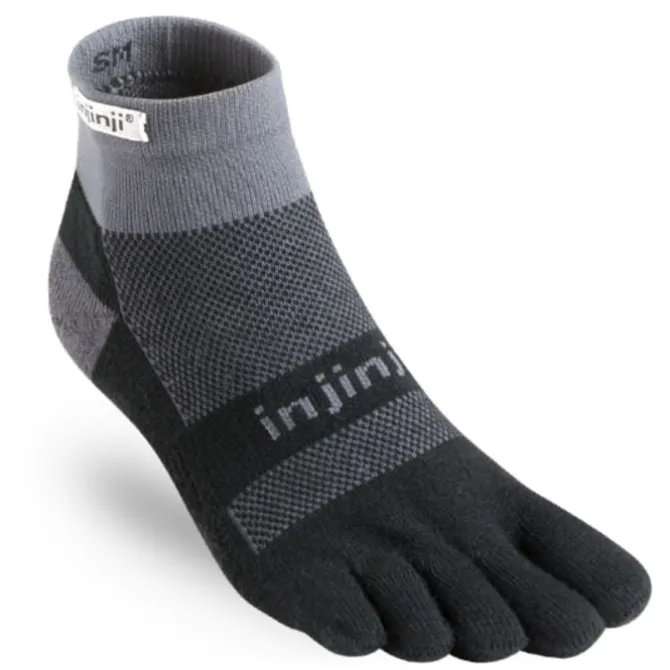 Injinji Socken & Strümpfe | Laufsocken>Performance Run Mid Weight Mini Crew Grau