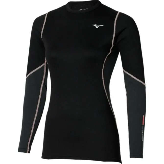 Mizuno Laufunterwüsche | Laufshirts>Merino Wool Crew LS Schwarz