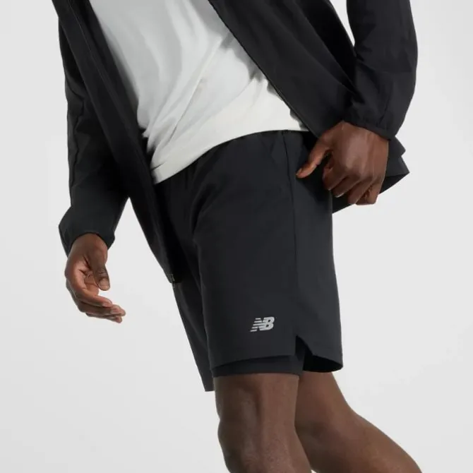 New Balance Laufshorts>AC Lined Short 7" Schwarz