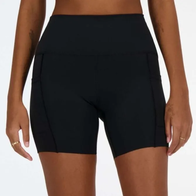 New Balance Laufshorts>Athletics 6 Inch Fitted High Rise Pkt Short Schwarz