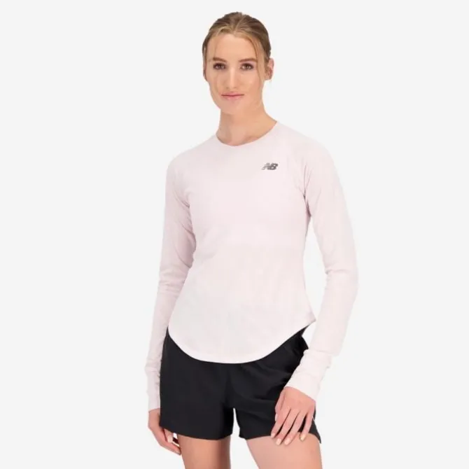 New Balance Laufshirts>Q Speed Jacquard Long Sleeve Violett