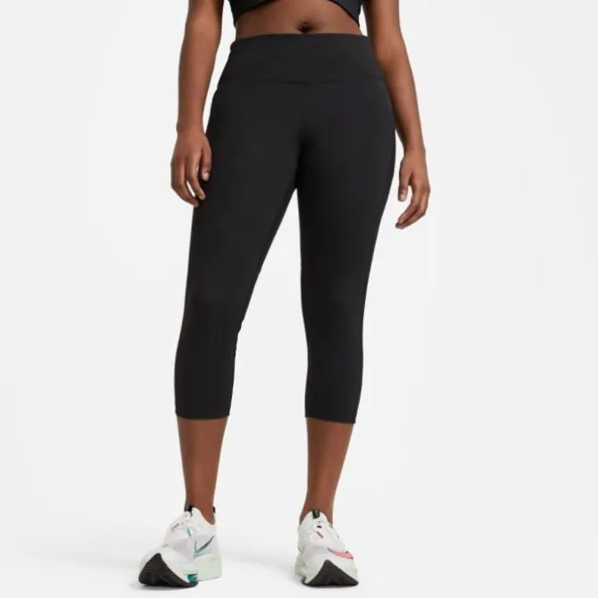 Nike Laufhosen>Dri-Fit Fast Crop Tight (Plus Size) Schwarz